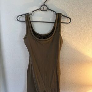 NWT Skims Cotton Rib Olive Green Onesie